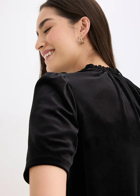 Fluwelen shirt, bonprix