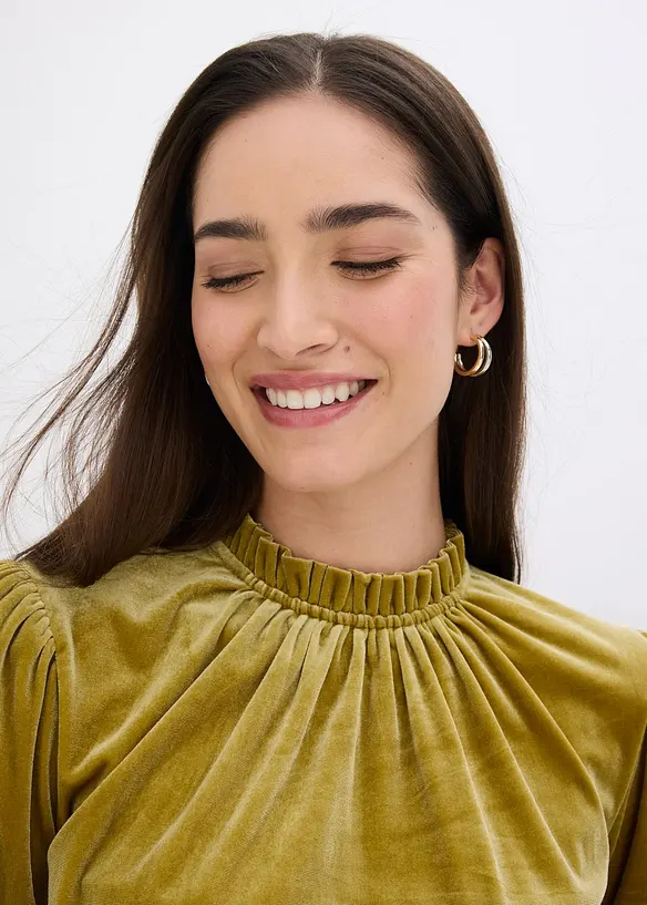 Fluwelen shirt, bonprix