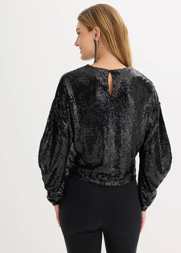 Longsleeve met pailletten, bonprix