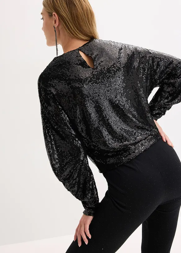 Longsleeve met pailletten, bonprix