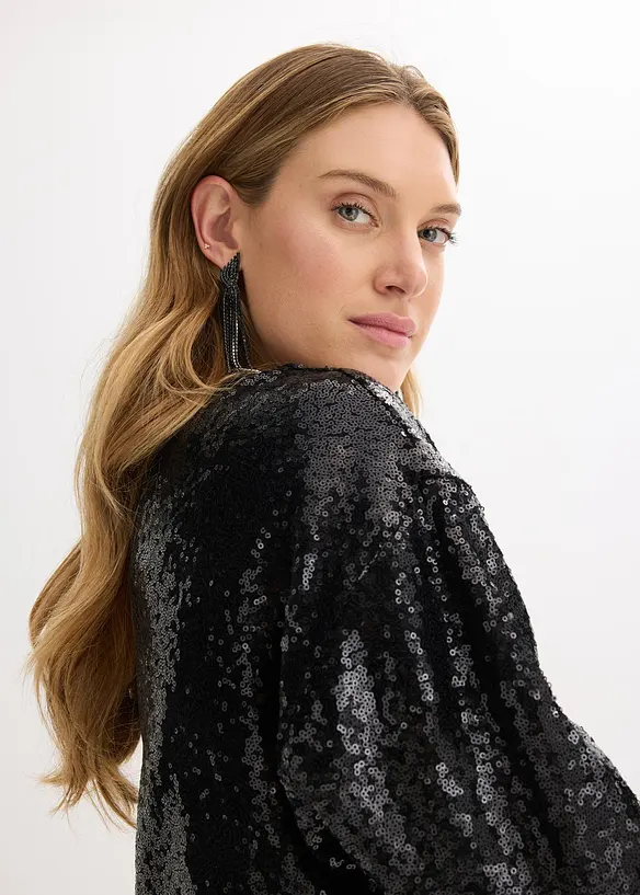 Longsleeve met pailletten, bonprix