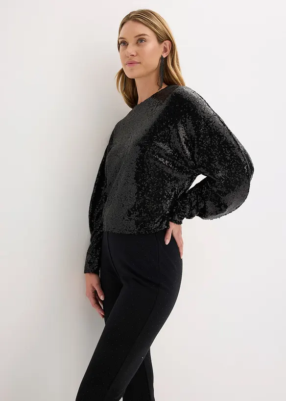 Longsleeve met pailletten, bonprix