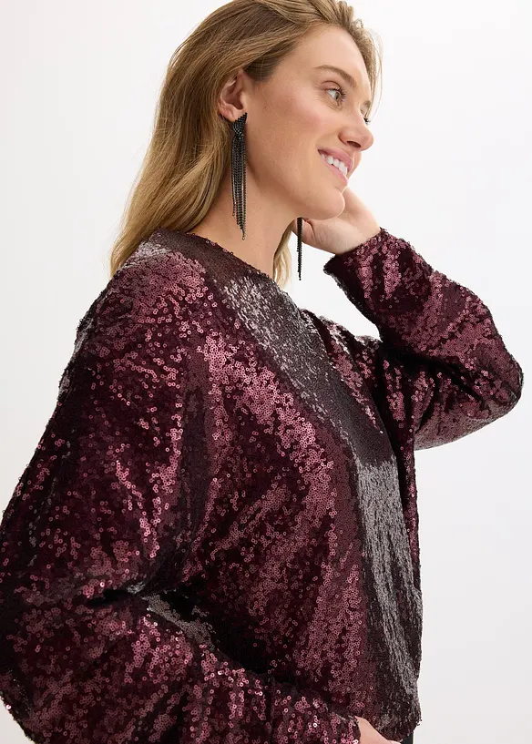 Longsleeve met pailletten, bonprix