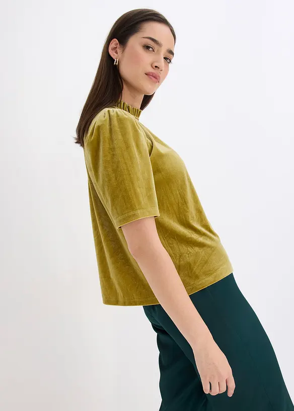 Fluwelen shirt, bonprix