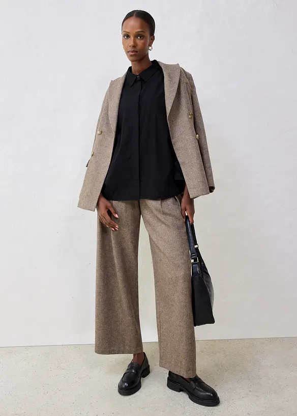 Blouse met zijde, bonprix