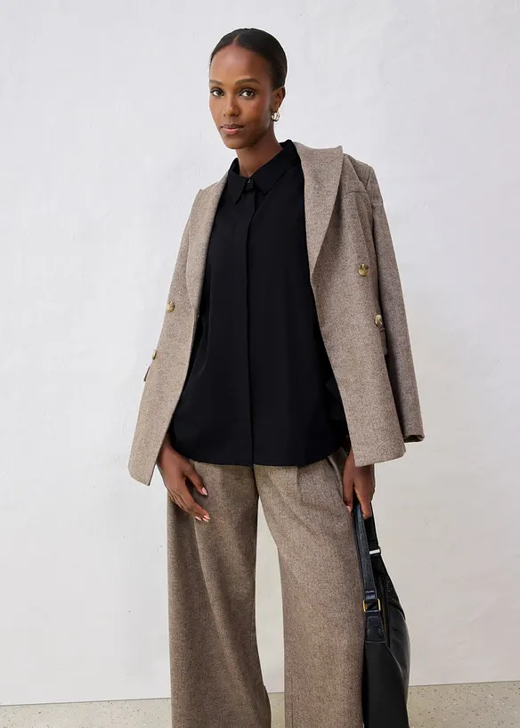 Blouse met zijde, bonprix