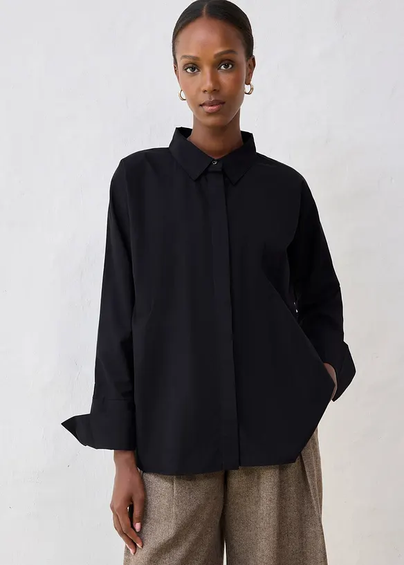 Blouse met zijde, bonprix