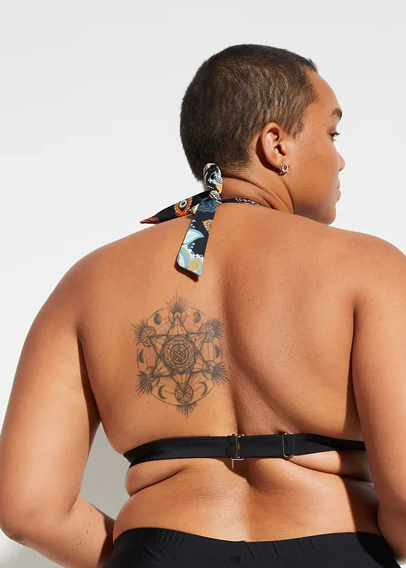 Halter bikinitop met gerecycled polyamide, bonprix