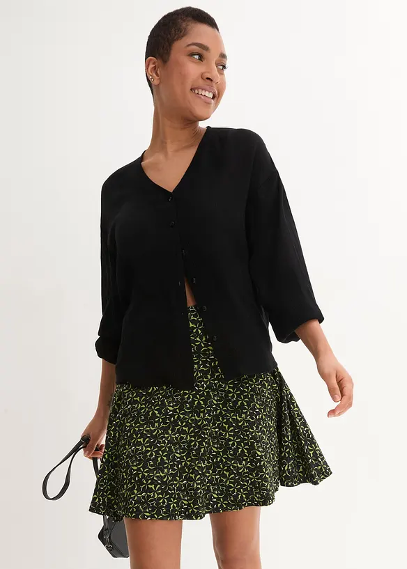 Korte high waist broekrok van zachte viscose, bonprix