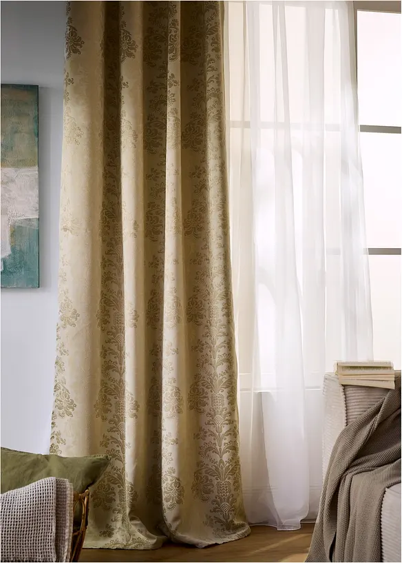 Verduisterend gordijn van jacquard (1 stuk), bonprix