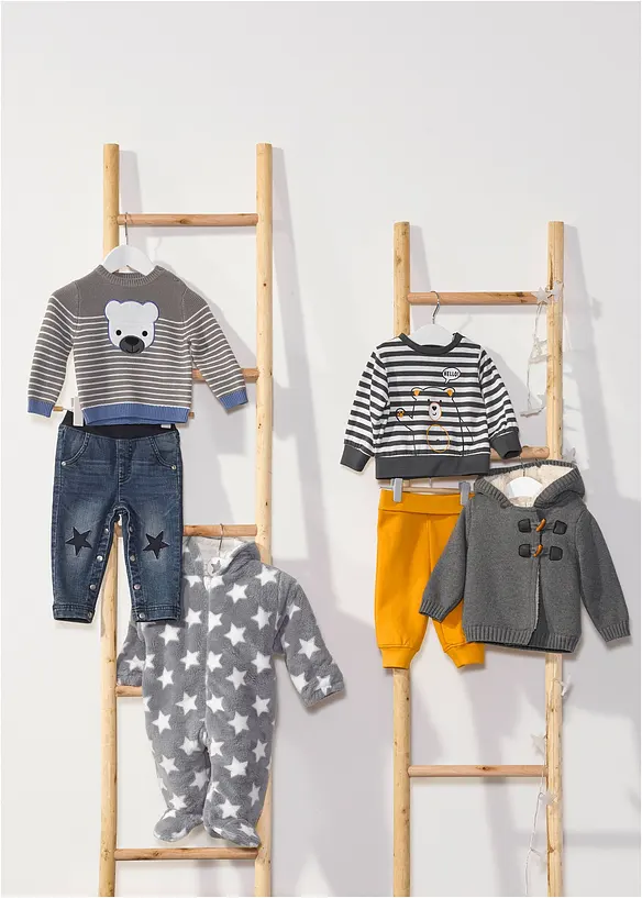 Baby shirt en sweatpants (2-dlg. set) van biologisch katoen, bonprix
