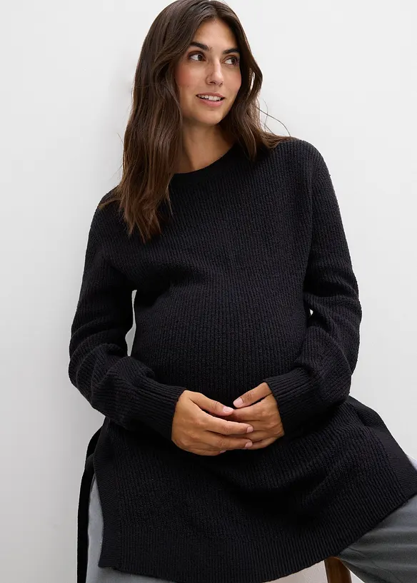 Zwangerschaps- en borstvoedingstrui van katoen met wol, bonprix