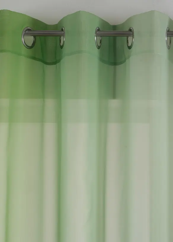 Gordijnen met gerecycled polyester en kleurverloop (set van 2), bonprix