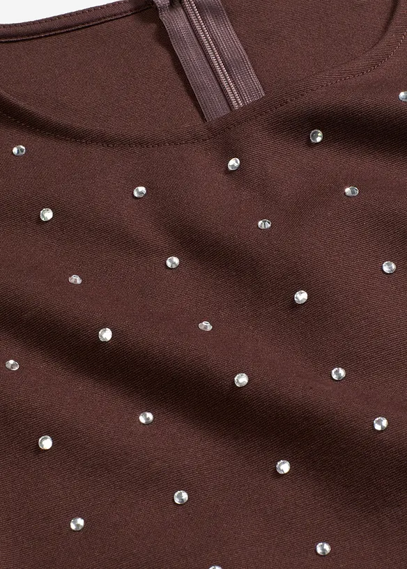Longsleeve met strass-applicatie, bonprix