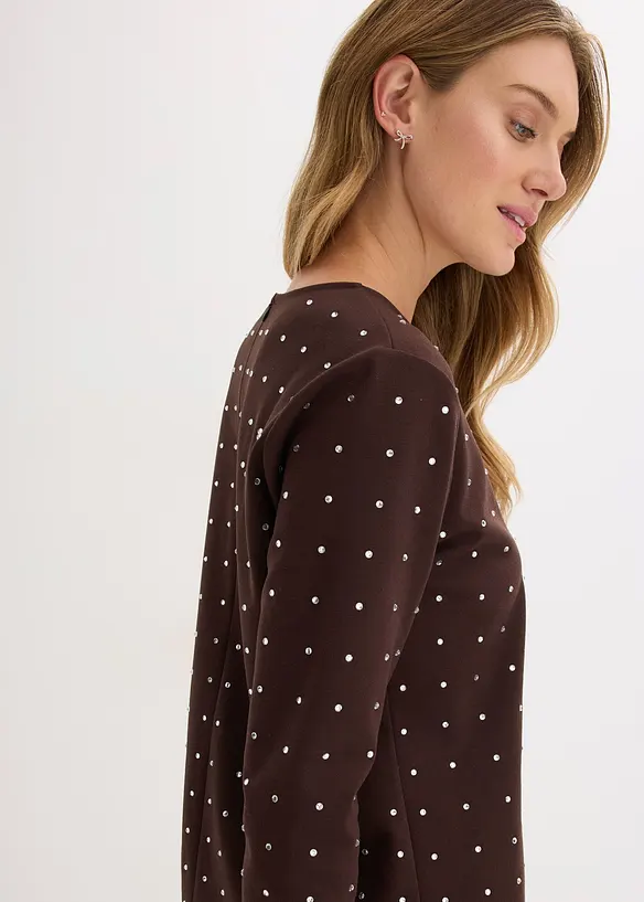 Longsleeve met strass-applicatie, bonprix