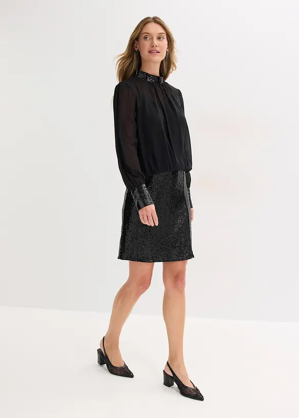 Minirok met pailletten, bonprix