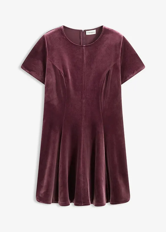 Mini jurk van zacht fluweel, bonprix
