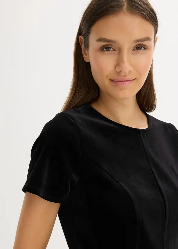 Mini jurk van zacht fluweel, bonprix