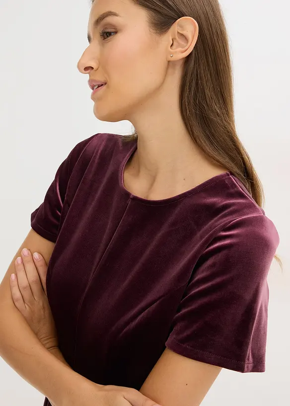 Mini jurk van zacht fluweel, bonprix