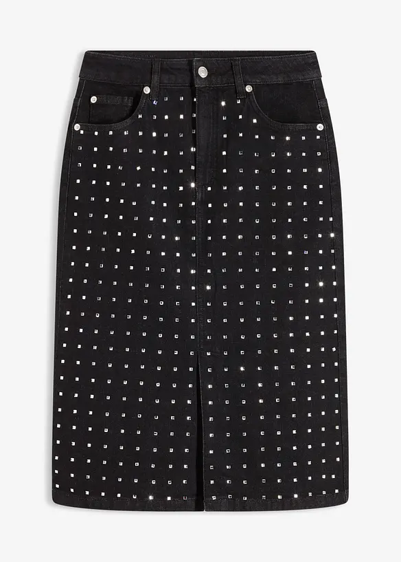 Spijkerrok met strassapplicatie, bonprix