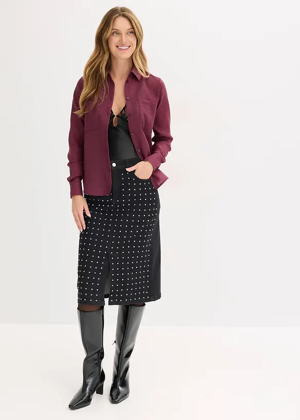 Spijkerrok met strassapplicatie, bonprix