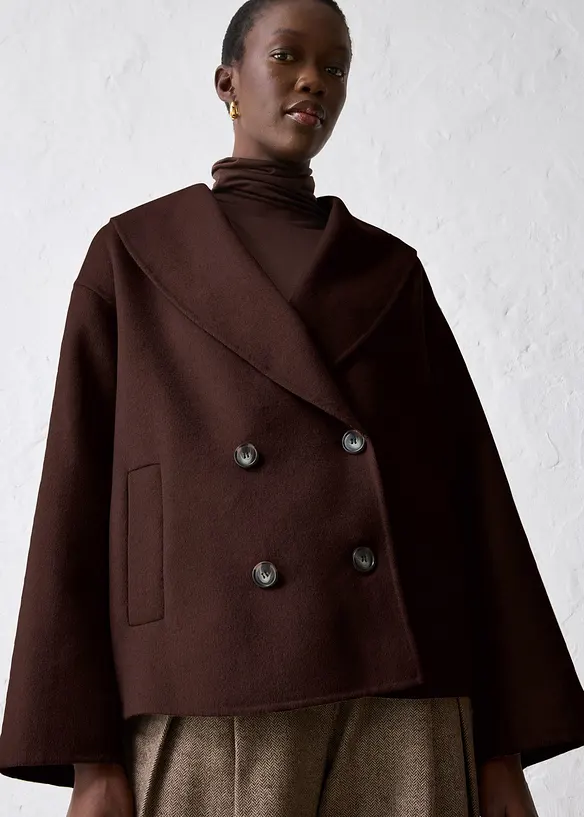 Oversized jas in een zachte wolmix, bonprix