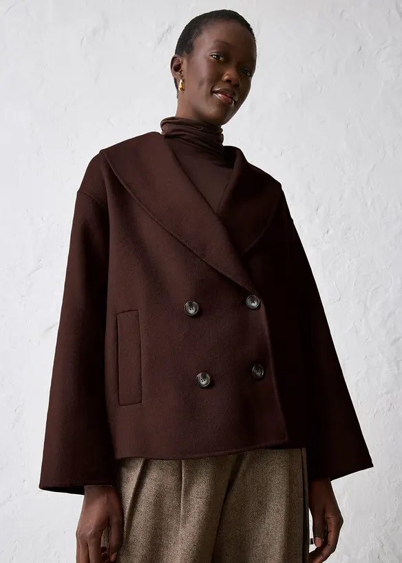 Oversized jas in een zachte wolmix, bonprix