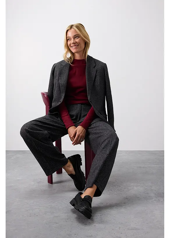 Geribde longsleeve, bonprix