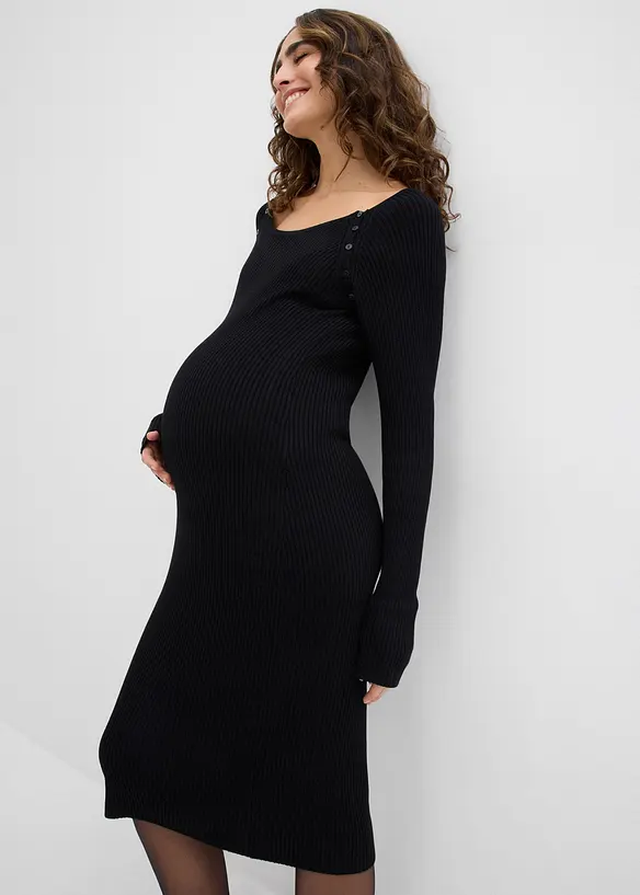 Gebreide zwangerschaps- en voedingsjurk, bonprix