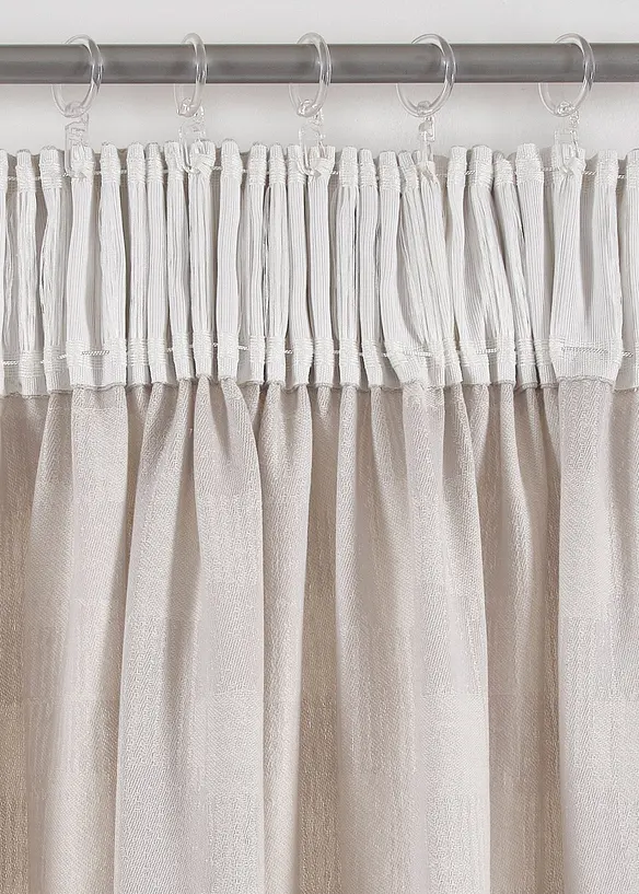 Jacquard gordijn van biologisch katoen (1 stuk), bonprix