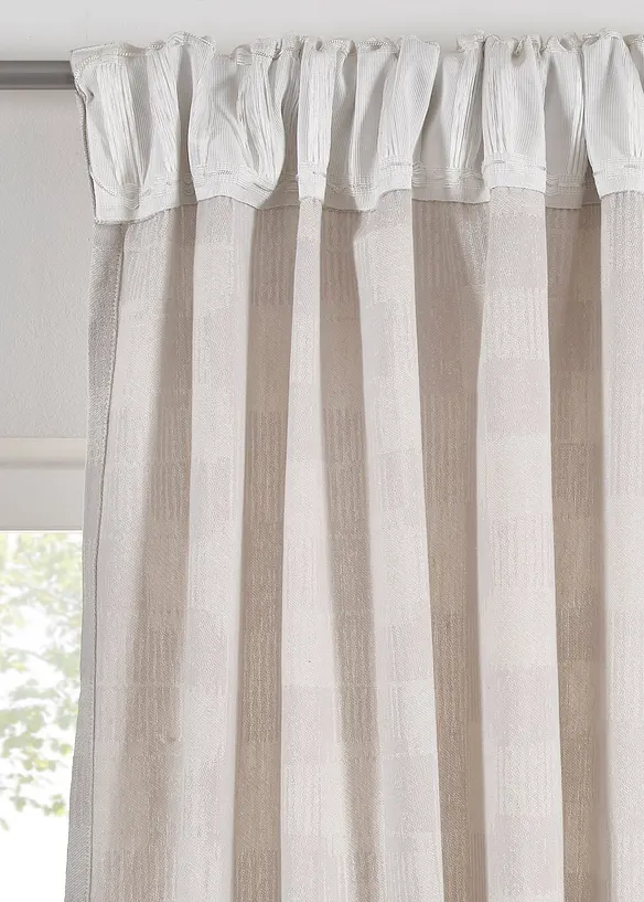 Jacquard gordijn van biologisch katoen (1 stuk), bonprix