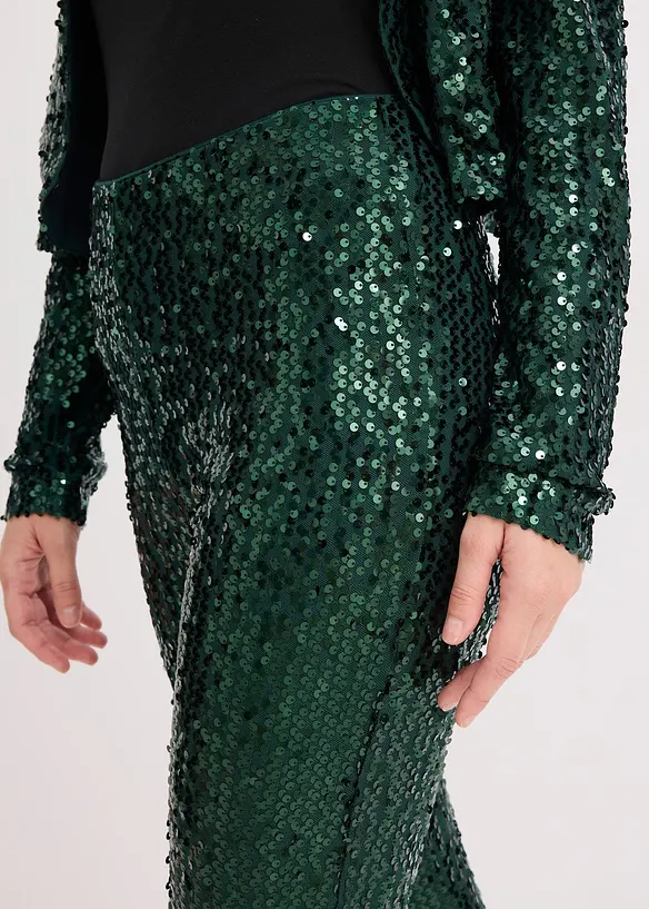 Broek met pailletten, bonprix