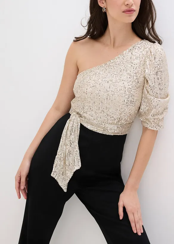 Jumpsuit met pailletten, bonprix