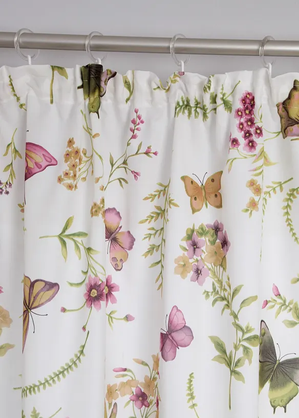 Gedessineerd microvezel gordijn met embrasse (1 stuk), bonprix