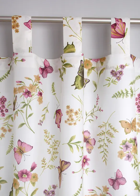 Gedessineerd microvezel gordijn met embrasse (1 stuk), bonprix