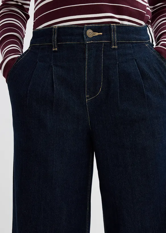 Wide leg jeans high waist met een comfortabele tailleband, bonprix