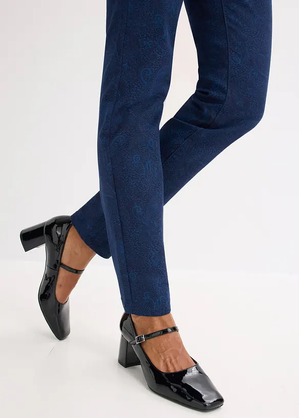Twill broek met elegante print, bonprix