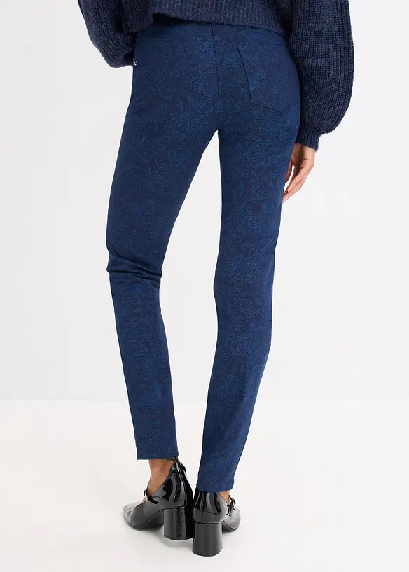 Twill broek met elegante print, bonprix