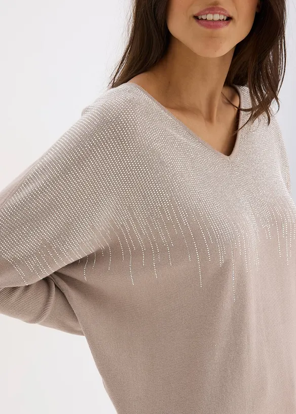 Trui met strass, bonprix