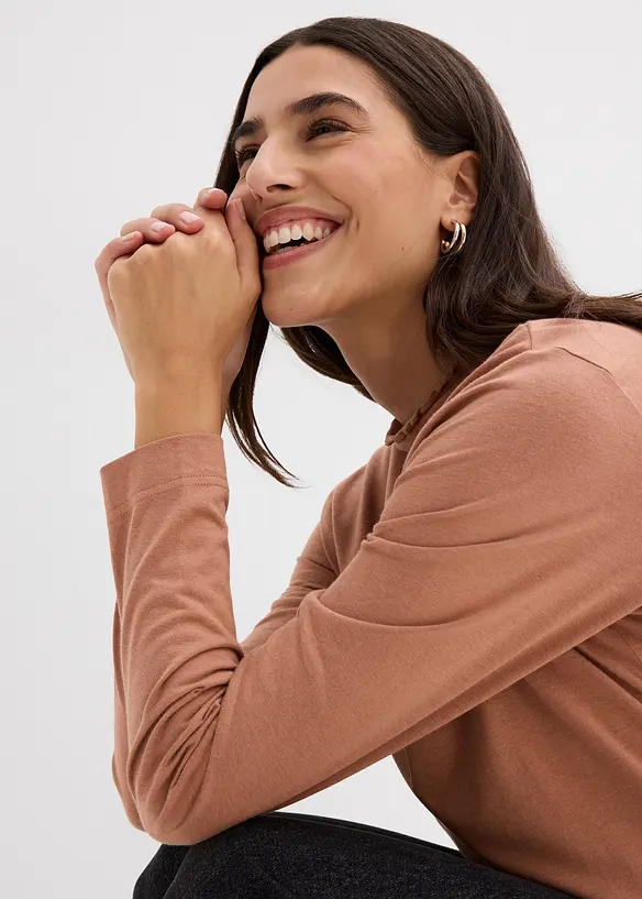 Longsleeve in een katoenmix, bonprix