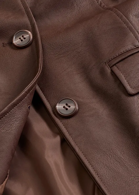 Lange blazer van imitatieleer, bonprix