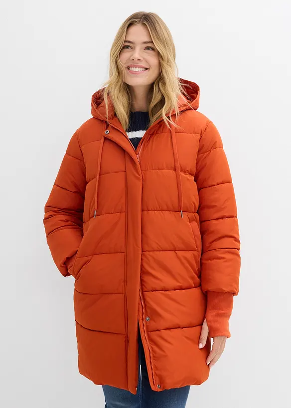 Gewatteerde, lange outdoor jas, waterafstotend, bonprix