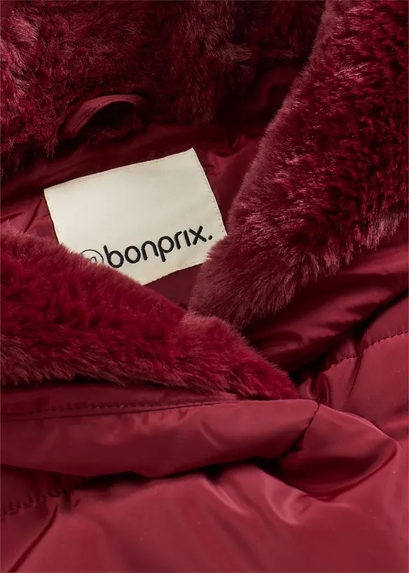 Gewatteerde jas met imitatiebont, bonprix