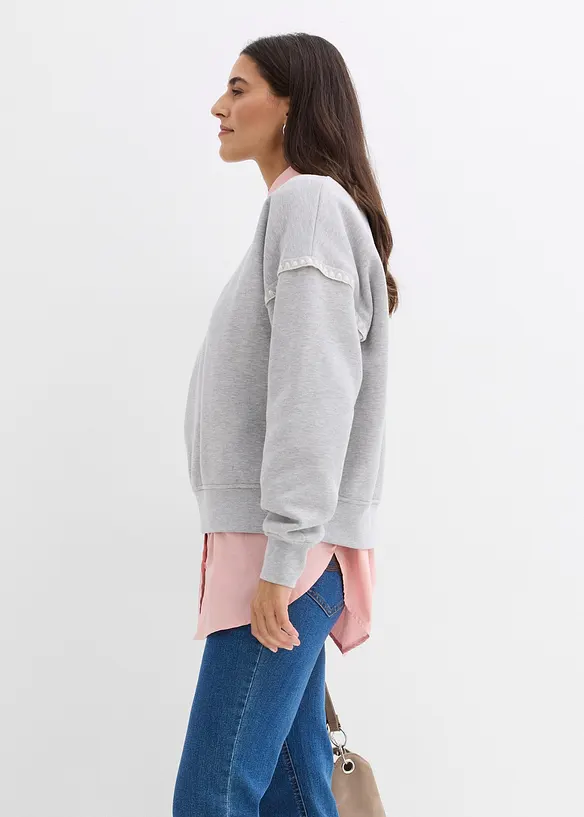 Oversized sweater in een katoenmix, bonprix