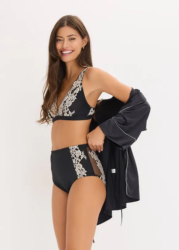 Bralette van tweekleurig kant, bonprix