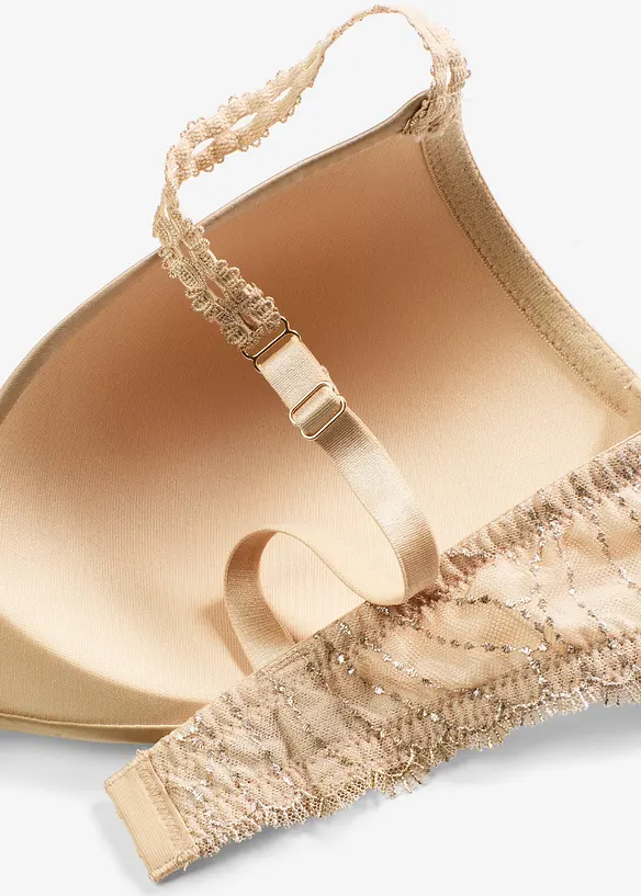 Voorgevormde bh zonder beugels met elegant borduursel, bonprix
