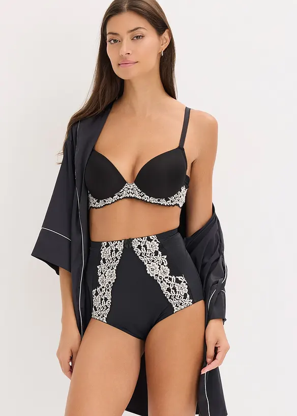 Voorgevormde bh met tweekleurig kant, bonprix