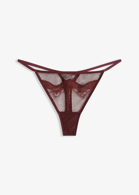 Tanga string met sierlijk kant, bonprix