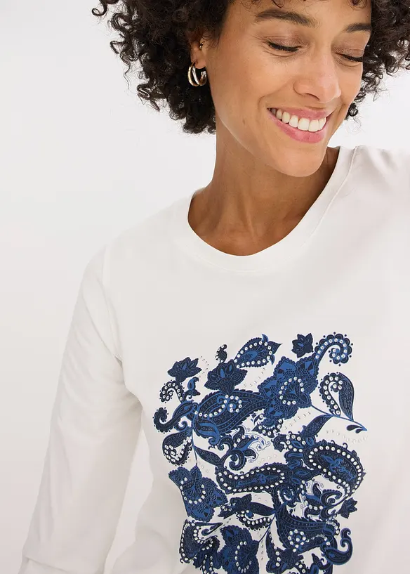 Longsleeve met opvallende print, bonprix