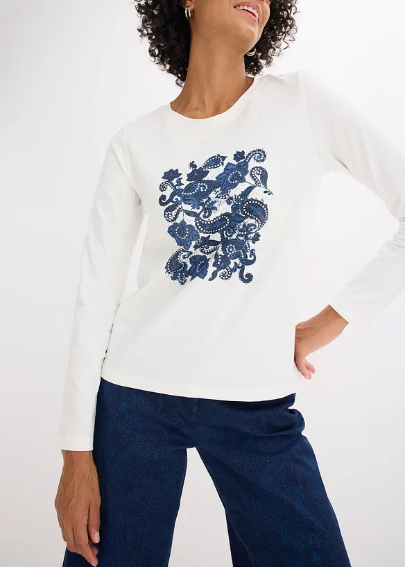 Longsleeve met opvallende print, bonprix